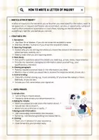 Vorschau - Arbeitsblätter - How to write a letter of inquiry - Deckblatt