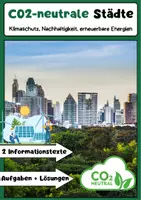 Vorschau - Arbeitsblätter - CO2-neutrale Städte – Klimaschutz, Nachhaltigkeit, erneuerbare Energien, Stadtplanung - Deckblatt