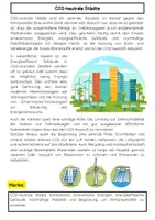 Vorschau - Arbeitsblätter - CO2-neutrale Städte – Klimaschutz, Nachhaltigkeit, erneuerbare Energien, Stadtplanung - Seite 1