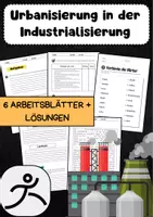 Vorschau - Arbeitsblätter - Urbanisierung in der Industrialisierung – Arbeitsblätter für den Unterricht - Deckblatt
