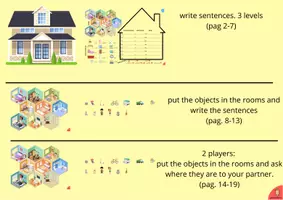 Vista previa - Hojas de trabajo - Parts of the house sentences (+forniture +prepositions) - página 2
