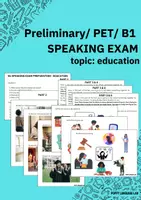 Vista previa - Evaluación - Preliminary / PET / B1 Speaking Exam - Education - Portada