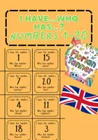 Vorschau - Spiele - I have... Who has...? Numbers 1-20 | English - Deckblatt
