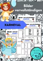 Vorschau - Arbeitsblätter - Bilder vervollständigen: Karneval, Fasnacht, Fasching/Kunst/Zwischendurch - Deckblatt