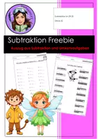 Vorschau - Arbeitsblätter - Subtrakion ohne ZÜ ZR 20 - Freebie - Deckblatt