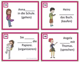 Vorschau - Stationenlernen - Verben ~ Aufgabenkarten (Daf) 24 Präsens - Seite 3