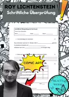 Vorschau - Arbeitsblätter - Roy Lichtenstein Überprüfung, Test, Comic Art, Kunst - Deckblatt