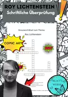Vorschau - Arbeitsblätter - Kreuzworträtsel zu Roy Lichtenstein - Deckblatt