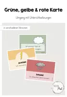 Vorschau - Anderer Materialtyp - Umgang mit Unterrichtsstörungen - grüne, gelbe & rote Karte - Deckblatt
