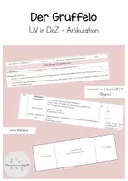 Vorschau - Stundenentwürfe - Szenisches Spiel - Der Grüffelo - Artikulation - Deckblatt