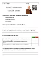 Vorschau - Arbeitsblätter - Hörsehverstehen: Albert Einsteins dunkle Seite - Deckblatt