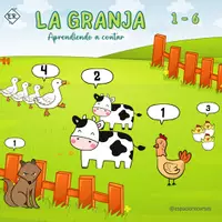 Vista previa - Tarjetas / Manipulativos - La Granja: Aprendiendo a contar - Portada