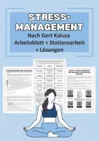 Vorschau - Arbeitsblätter - Stressmanagement nach Gert Kaluza Arbeitsblatt + Stationsarbeit - Deckblatt