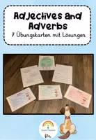 Vorschau - Arbeitsblätter - Adjectives and Adverbs - Aufgabenkarten - Deckblatt