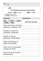 Vorschau - Arbeitsblätter - Wortstamm. Arbeitsblätter - Seite 1