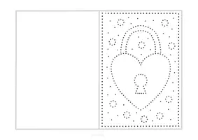 Vorschau - Arbeitsblätter - Valentinstag Karten zum Prickeln & Ausmalen - Kunstidee im Februar - Seite 1