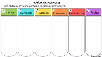 Vista previa - Unidades / Secuencias / Situaciones de Aprendizaje - Família de paraules joc per treballar el vocabulari - página 3