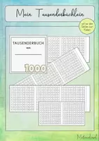 Vorschau - Mal- und Bastelvorlagen - Mein Tausenderbuch - Orientierung im Zahlenraum bis 1000 - Deckblatt