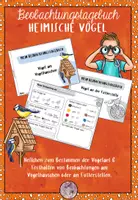 Vorschau - Arbeitsblätter - Heimische Vögel beobachten Tagebuch Beobachtungsbogen - Deckblatt