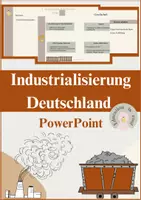 Vorschau - Arbeitsblätter - Industrialisierung Deutschland - PowerPoint und Arbeitsblätter - Deckblatt