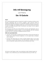 Vorschau - Stundenentwürfe - Informationen und Bewegung - Die 10 Gebote - Deckblatt