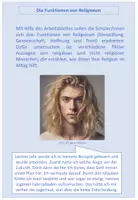 Vorschau - Arbeitsblätter - Die Funktionen von Religionen - Deckblatt