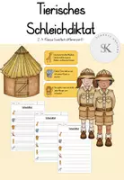 Vorschau - Arbeitsblätter - Tierisches Schleichdiktat - Deckblatt