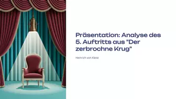 Vorschau - Fördermaterial/Inklusion - Präsentation: Analyse des 5. Auftritts aus Der zerbrochne Krug – Heinrich von Kleist als PDF und PowerPoint-Datei - Deckblatt