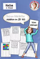 Vorschau - Mal- und Bastelvorlagen - Rechenmalblätter Addition und Subtraktion | ZR 100 | Klasse 2 - Deckblatt