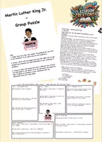 Vorschau - Arbeitsblätter - Martin Luther King Jr. Group Puzzle - Deckblatt