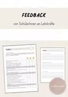 Vorschau - Arbeitsblätter - Feedback für die Lehrkraft / Rückmeldung von den SchülerInnen - Deckblatt