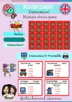 Vista previa - Juegos / Gamificación - RELATIVE CLAUSES - Detonation! (Multiple-choice game) - Portada