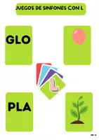 Vista previa - Tarjetas / Manipulativos - JUEGO DE SINFONES CON L - Portada