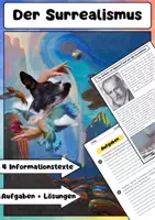Vorschau - Arbeitsblätter - Surrealismus in Kunst und Literatur – Einführung, Techniken und Einfluss - Deckblatt