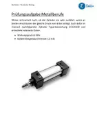 Vorschau - Arbeitsblätter - Prüfungsaufgabe Metalltechnik 025 - Kolbenkraft Einfahren Ausfahren - Deckblatt