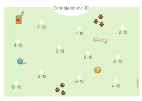 Vorschau - Spiele - Klettmappe 10er Einmaleins Freiarbeit - Seite 1