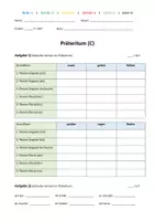 Vorschau - Test - Präteritum - Tests / Hausaufgabenüberprüfungen (Materialpaket) - Deckblatt