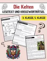 Vorschau - Arbeitsblätter - Die Kelten: Leseverständnis und Kreuzworträtsel mit Lösungen - Deckblatt