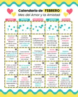 Vista previa - Juegos / Gamificación - CALENDARIO DE FEBRERO: MES DEL AMOR Y LA AMISTAD - Portada