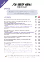 Vorschau - Arbeitsblätter - Job Interview: True or false? (Quiz) - Seite 2