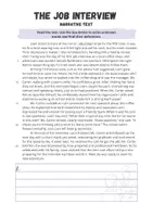 Vorschau - Arbeitsblätter - Job interview: Narrative Text + Multiple Choice Quiz - Seite 1