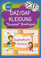 Vorschau - Spiele - DAZ Brettspiel: Quasselbrett Wortschatz "Kleidung" | Brettspiel deutsch | Plauderbrettspiel | Plauderbrett | Plauderspiel | Lass uns reden - Deckblatt