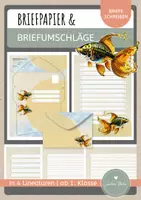 Vorschau - Arbeitsblätter - Briefpapier und Briefumschläge "Goldfisch" (4 Lineaturen) - Deckblatt