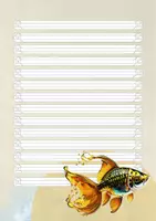 Vorschau - Arbeitsblätter - Briefpapier und Briefumschläge "Goldfisch" (4 Lineaturen) - Seite 2