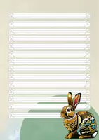 Vorschau - Arbeitsblätter - Briefpapier und Briefumschläge "Hase" (4 Lineaturen) - Seite 2