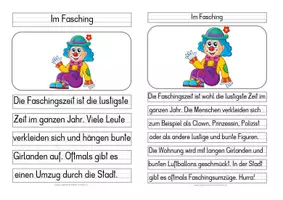 Vorschau - Unterrichtsreihen - Fasching - Differenzierte Tafel-, Abschreib- und Ansagetexte - Seite 3