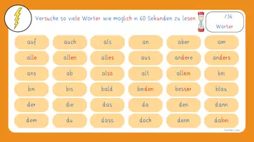 Vorschau - Fördermaterial/Inklusion - Blitzlesen - wichtige Wörter - Lesekartei - Seite 2