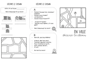 Vorschau - Arbeitsblätter - Flyer: En ville/ Indiquer le chemin (Wegbeschreibung/ Orte in der Stadt) - Seite 3