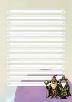 Vorschau - Mal- und Bastelvorlagen - Briefpapier und Briefumschläge "Zauberer" (4 Lineaturen) - Seite 2
