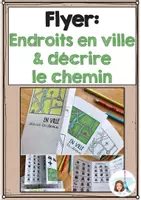 Vorschau - Arbeitsblätter - Flyer: En ville/ Indiquer le chemin (Wegbeschreibung/ Orte in der Stadt) - Deckblatt